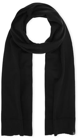 DANISH ENDURANCE Merinowolle Schal, Premium Qualität, Merino Winterschal, Warmes Halstuch, Thermo-Schal, Weich & Warm, Unisex, für Damen & Herren, Schwarz, Einheitsgröße