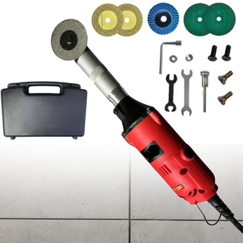 Máquina eléctrica de limpieza de azulejos, abridor de costuras de 90°, 15000 RPM, ajuste de 6 velocidades para limpieza, corte, pulido y fresado de juntas de azulejos