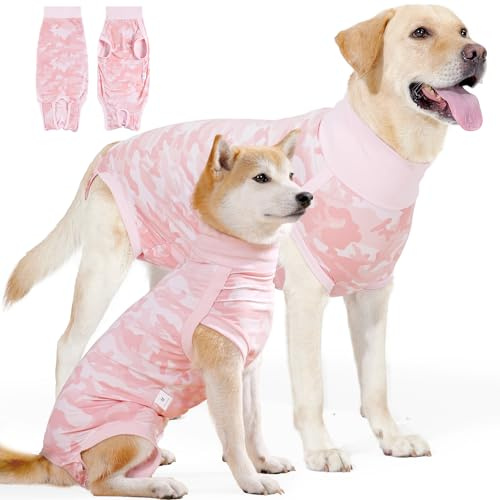 PAWIVID Återhämtningsdräkt för hund, spay kirurgisk onesie för kvinnliga manliga hundar, hundkroppsdräkter efter kirurgiskt ingrepp slickar inte, neuter återhämtningsskjorta för hundar alternativ