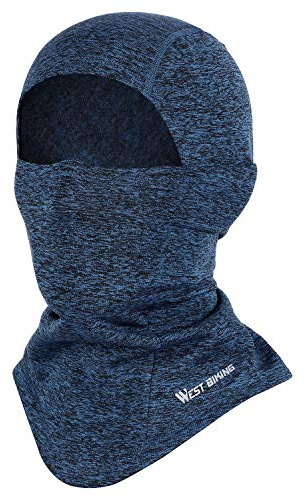 WESTGIRL Balaclava Winter Ski Mask, Windproof Warm Face Mask for Unisex, Cold Weather Thermal Fleece Hood Outdoor Sports Gear for Cycling, Skiing, Snowboarding, Motorcycling Blue