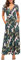 OUGES Women's Summer Casual V Neck Short Sleeve Floral Pattern Wrap Ladies Maxi Long Dress with Pockets(Floral-29,M)