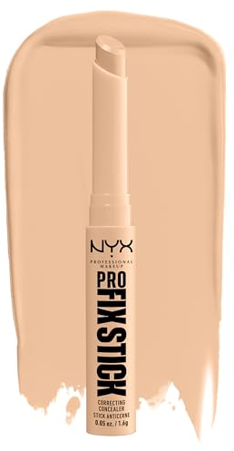 NYX Professional Makeup Korrigierender Concealer, Kaschiert Augenringe, Unreinheiten, dunkle Flecken und Verfärbungen ab, Mit Hyaluron, 12 Stunden Halt, Vegane Formel, Pro Fix Stick, Vanilla