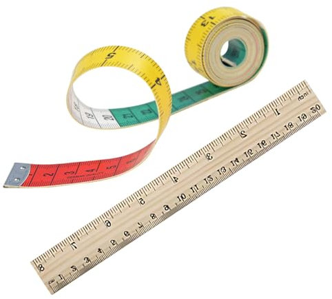 QOCUILC 1 mètre ruban couturier double face, ruban mesure souple 150 cm avec règle incluse, outils couture pour mesures précises et pratiques