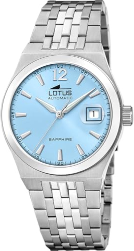 LOTUS Reloj Automático Hombre de Acero Inoxidable 316l Plateado