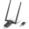 USB WiFi 6E Adapter AX3000M, USB 3.0 WiFi Adapter for Desktop PC Dongle 802.11AX Tri-Band 6G/5G/2.4G Dual 5dBi Support OS Windows 11/10 64bits (U Disk Included)