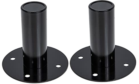 Gadpiparty Base Soporte Altavoz de Hierro Negro 2 Piezas, Soporte Altavoces Pie para Bandeja de Altavoz, Colocación Segura y Estable