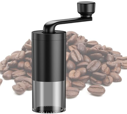 Molinillo de café manual - Molinillo de de muelas cónicas, molinillo de café manual silencioso, molinillo de café para capuchino, americano y moca.