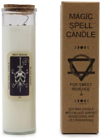 Magic Candle Candela di Soia Incantesimo Dolce Vendetta con Pietre 280 gr