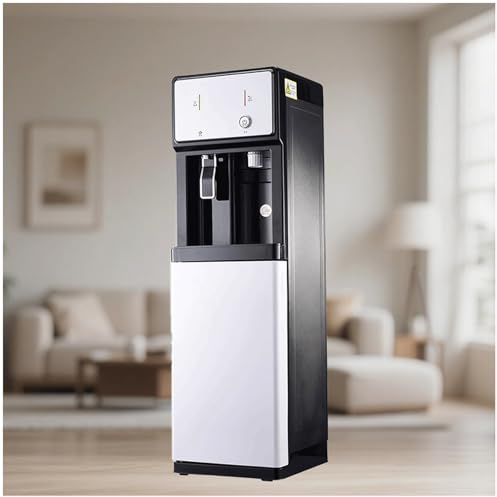 Distributore d'acqua autonomo alimentato a rete elettrica Refrigeratori d'acqua a doppia funzione, calda e fredda Con divisori rimovibili e mobiletto portaoggetti Distributore d'acqua 3 in 1 Ideale