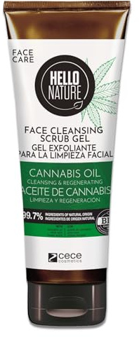 P-Beauty Naturkosmetik Gesichtspeeling mit Bio-Hanfsamenöl, veganes Peeling Gel für glatte & verfeinerte Haut - Gesichtsreinigung, Gesichtspflege gegen Unreinheiten, abgestorbene Zellen & Talg (125ml)