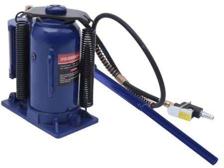 Sollevatore idraulico ad aria pneumatica, 20T/44092lbs con pompa manuale, cric a doppia pompa, molla di ritorno automatico, base in ghisa 45, asta pistone in acciaio 45, sollevamento per carichi
