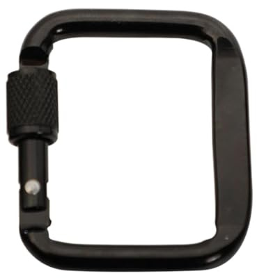 Moschettone a clip, con resistente lega di alluminio Secure Lock Design, 4,51 x 5,13 cm, moschettone da arrampicata in metallo all'aperto, clip di sicurezza multiuso, materiale leggero, per escursioni