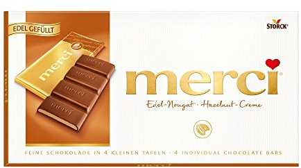 Storck Merci Tafelschokolade Edel-Nougat, 112 g