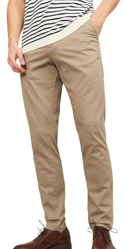 JACK & JONES Jjimarco Jjbowie Sa Pantalones, Beige, 31W / 30L Hombre