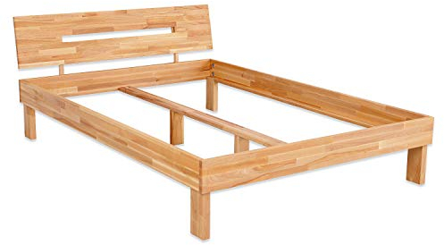 Betten-ABC Bubema Massivholzbett Marco aus Kernbuche mit Kopfteil, Farbton Natur, geölt Größe 90x200