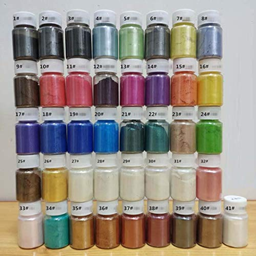 Guizhou 41Color Perlescente Mica Polvere Resina epossidica Colorante Perla Pigmento Gioielli Making 10g