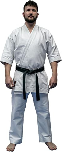 V.Sports Student vit karatedräkt kampsport medelvikt karate gi barn och vuxna, Vitt, 0/130cm