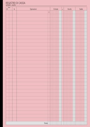 Registro di Cassa: Entrate - Uscite: Quaderno per Gestire Contabilità Semplice