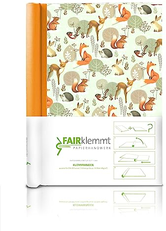 FAIRklemmt Klemmbinder Kleine Waldfreunde Orange, A4