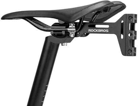 ROCKBROS Adaptador Doble Portabidón Bicicleta Soporte Botella de Agua Ajustable para Tija de Sillín Accesorio Bicicleta