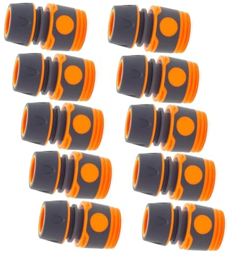 AstarFavor 10 piezas Conector de Manguera, Conexión de Manguera de Jardín Conector de Manguera de 1/2 Accesorios de Acoplamiento de Manguera Conexión Rápida para Manguera de Jardín