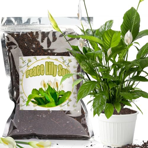 GOTVUGE Organic Peace Lily Soil Mix 2L, Indoor Plants Potting Mix for Planting, Growing, or Repotting Peace Lily Plants, Grow Healthy houseplants Indoors