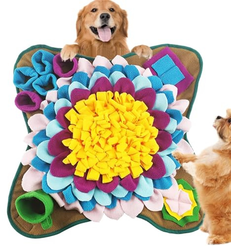 Alfombrilla de Alimentación Lenta y Manta de Olfateo Interactiva para Perros | Alfombra de Entrenamiento con Nariz