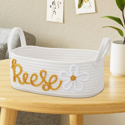 Baby Korb Geschenk, Babykorb Aufbewahrungskörbe, Aufbewahrungs-Baby Organizer, Aufbewahrungskorb für Babyspielzeug und Wickelkorb (33 * 19 * 12 cm)