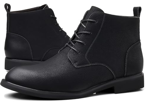 DADAWEN Homme Bottine Chelsea en Daim Confortable Classiques Ankle Boots- Noir 47