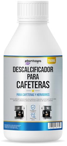 Plantawa Líquido descalcificador 250ml. Compatible con todas las máquinas de café. Mantén tu Máquina de Café en Óptimas Condiciones, Elimina la cal incrustada en cafeteras.