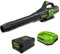 Greenworks 60V 610 CFM Cordless Leaf Blower, 2.5 Ah Battery and Rapid Charger
