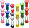 Lot de 12 sabliers colorés 30 secs/1 min, 2 min, 3 min, 4 min, 5 min, 6 min, 10 min, sablier pour le brossage des dents des enfants, l'école, la crèche, le bureau, le sable