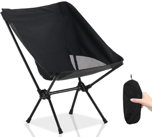 Occzin Sedia da Campeggio Pieghevole Ultraleggera, Portatile, per Attività all'Aperto, Campeggio, Pesca, Picnic, Sedia da Spiaggia con Design Compatto e Borsa per il Trasporto, Robusta