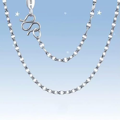 Echte Platin 950 Halskette Frau 2,3 mm Fashion Lippen Kette/ 17inchl