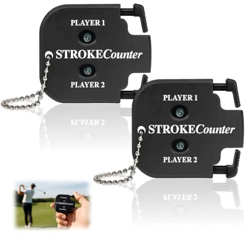 AYHYHLJZJ Contador de Puntuación de Golf Práctico para 2 Jugadores, Mini Medidor de Puntos Portátil con Cadena, Mini Golf Score Shot Contador, Accesorio Esencial para Cualquier Golfista