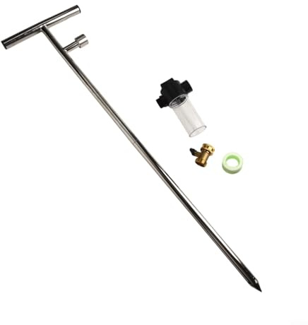Alanmoship Strumento per innaffiare alberi a radice profonda in acciaio inossidabile e strumento di fertilizzazione con punta da 81,9 cm per alberi, arbusti, rose, piante da giardino, argento
