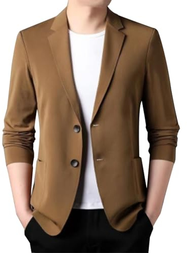 Kostym kavaj herr slim fit lätt elegant affärsjacka enfärgad män sommarjacka med knapp och fickor kostymjacka casual herrjacka klassisk bröllopsjacka för vardag sommar