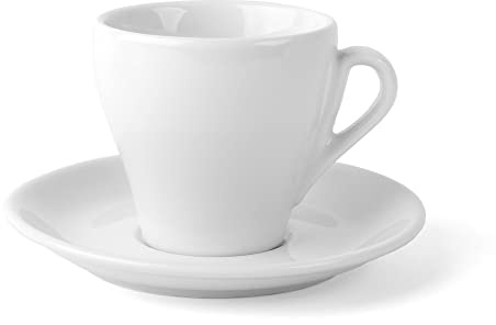 Holst Porzellan IT 004 FA2 Cappuccino-Set Italiano 0,18 l mit UTA 115, weiß, 14 x 14 x 8.5 cm, 2 Einheiten