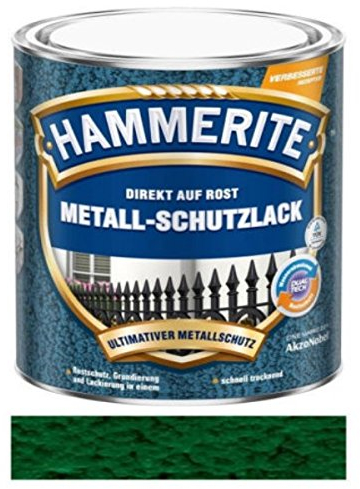 250 ml Hammerite directamente en óxido de metal lacado Protector Verde Oscuro, martillado