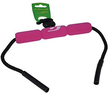 JULBO - Fascia galleggiante per occhiali in nero, rosso, blu o rosa con tubo in silicone rosa