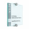 Plaque de porte Vitrum K en verre - Pour bureau - 130/130 mm - Avec 2 supports de serrage en acier inoxydable