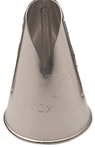 PIAZZA - Beccuccio Sac a Poche Saint-Honoré in Acciaio Inox da 25mm Per Realizzare Decorazioni su Dolci, Torte, Cioccolatini. Bocchette per Pasticceria