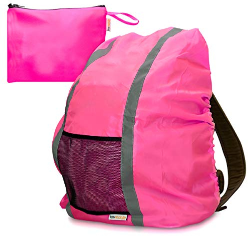 kwmobile Regenschutz Rucksack Schulranzen Regenhülle - 64x84 cm Hülle für Ranzen reflektierend wasserabweisend - Regenschutzhülle