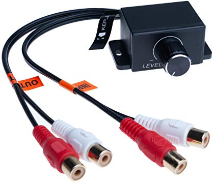 Amplificatore universale per auto audio basso RCA di controllo del volume a distanza | Compatibile con Audi BMW Fiat Ford Honda Hyundai Mazda Mini Mitsubichi Nissan Scion Smart Subaru Toyota Volvo VW