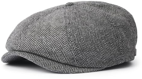 Brixton Men's Brood Snap Cap Large Grey/Black – with Snap-Lock Brim