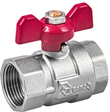 zencQ Kugelhahn mit Verschraubung 3/4 Zoll FF, Kugelventil aus Messing mit Hebel, Anschluss mit beide Innengewinde für Industrie,Wasserpumpen Tanks (3/4)