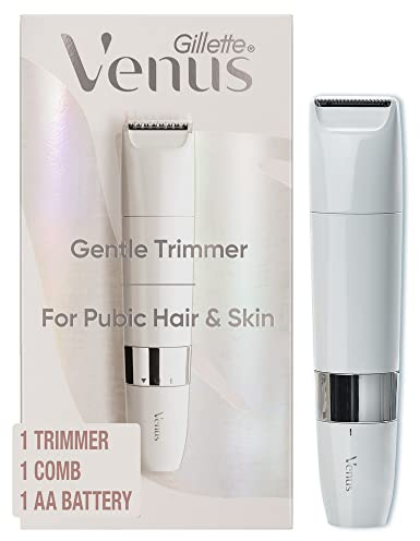 Gillette Venus Intimate Grooming Womens Electric Razor, Bikini Trimmer for Pubic Hair and Skin, Includes 1 Womens Razor, 1 Comb, 1 AA Battery