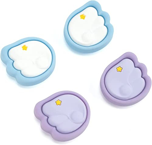 GeekShare Simpatici tappi per impugnatura per pollice Joycon in silicone, cover per joystick compatibili con Nintendo Switch/OLED/Switch Lite, 4PCS - Little Wings
