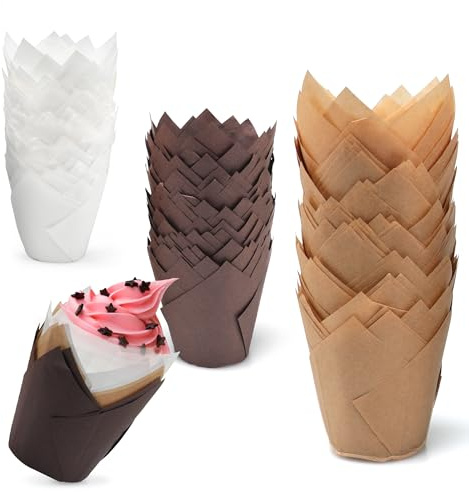 200 Pièces Caissettes Cupcake Caissettes Cupcake En Papier Parchemin Classique, Emballages de Cupcake Antiadhésifs, Caissettes CupcakeRésistants À La Chaleur Pour Les Anniversaires