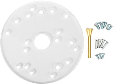 Universal Router Base Plate Adapter with Centering Pin 1 4 Inch Thick Acrylic Attachment for Woodworking Routers Compatible with Most Brands for Precise Woodworking Projects